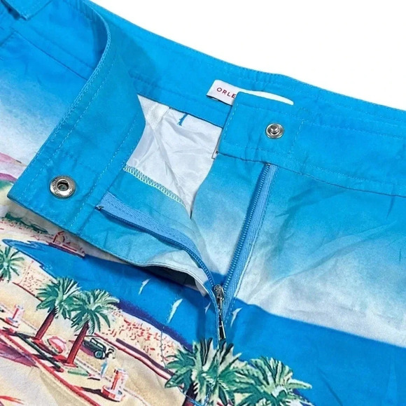 Orlebar Brown Whippet Travel Shorts Beach Mural Womens US 6 - Picture 3 of 9